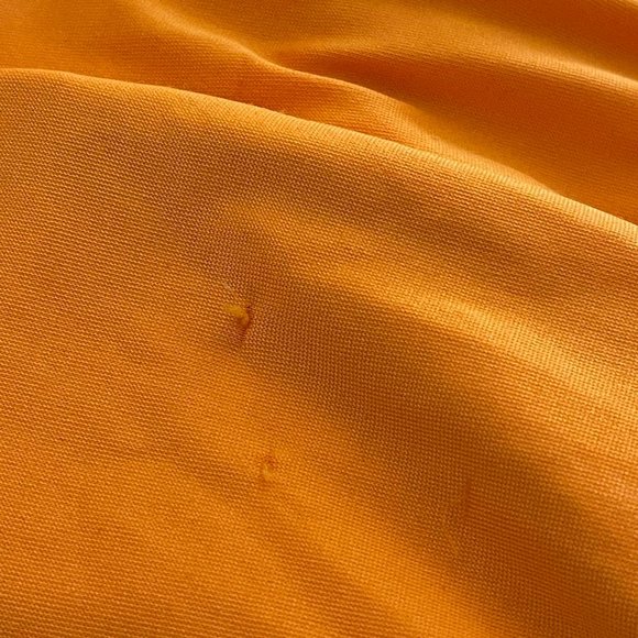 almost famous orange slim summer halter top dress with open back & high leg - Picture 5 of 5